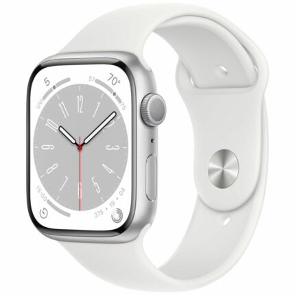Apple Watch Series 8 GPS 45mm Silver Aluminium Case with White Sport Band - Regular