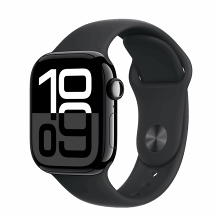 Apple Watch S10 Cellular 42mm Jet Black Alu Case with Black Sport Band - M/L